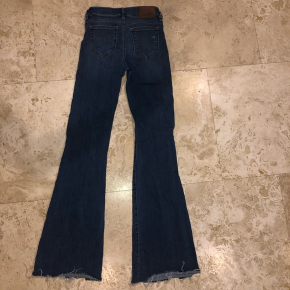 Hidden Jeans stretch Flare high waist w raw hem size 25 used - Picture 8 of 13